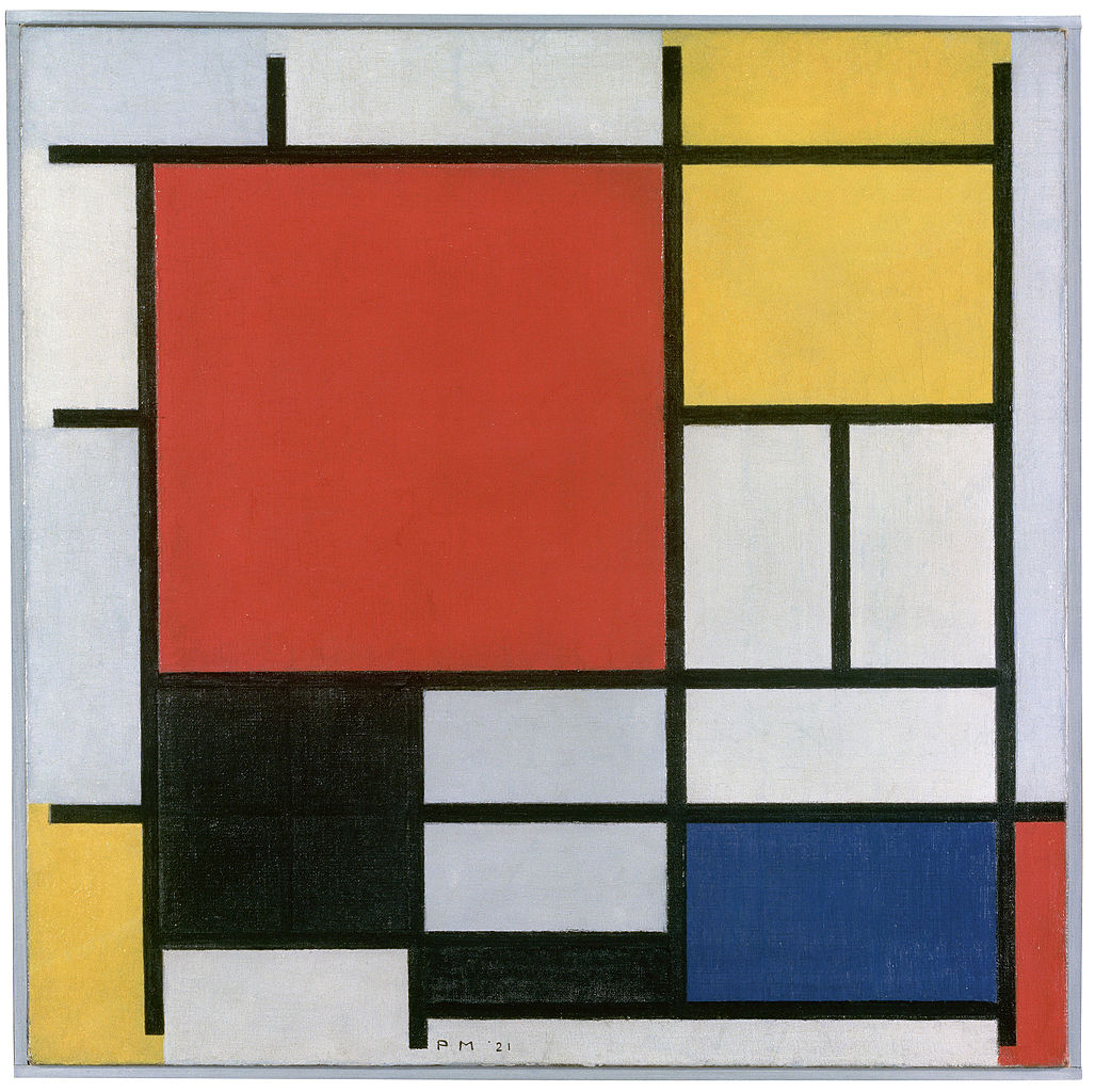 Piet Mondriaan - Composición en rojo, amarillo, azul y negro (1921)